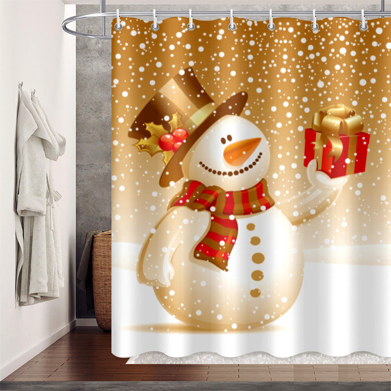 Waterproof Polyester Shower Curtain - Mildew Resistant, Multiple Sizes & Styles