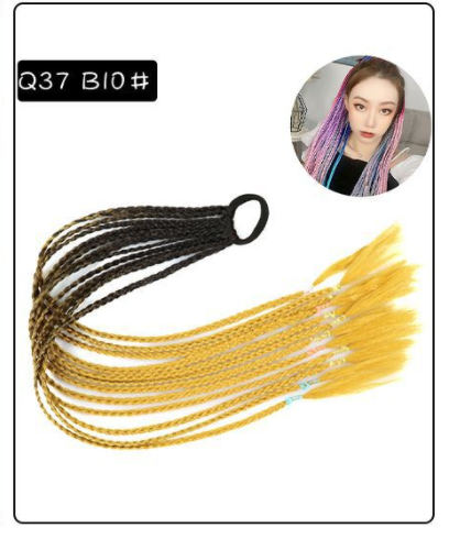 Three-Strand Braid Wig - 24 inch Gradient High-Temp Fiber