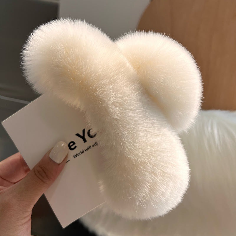 Plush Rabbit Hair Clip - Large