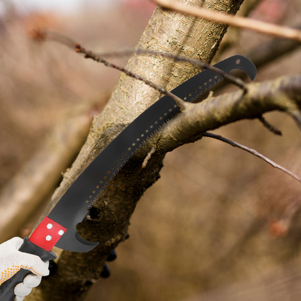 24ft Manual Pole Saw for Tree Trimming - Extendable Garden Pruner Set