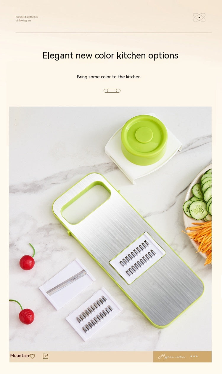 Multi-Function Vegetable Chopper with Stainless Steel Cutter and Storage