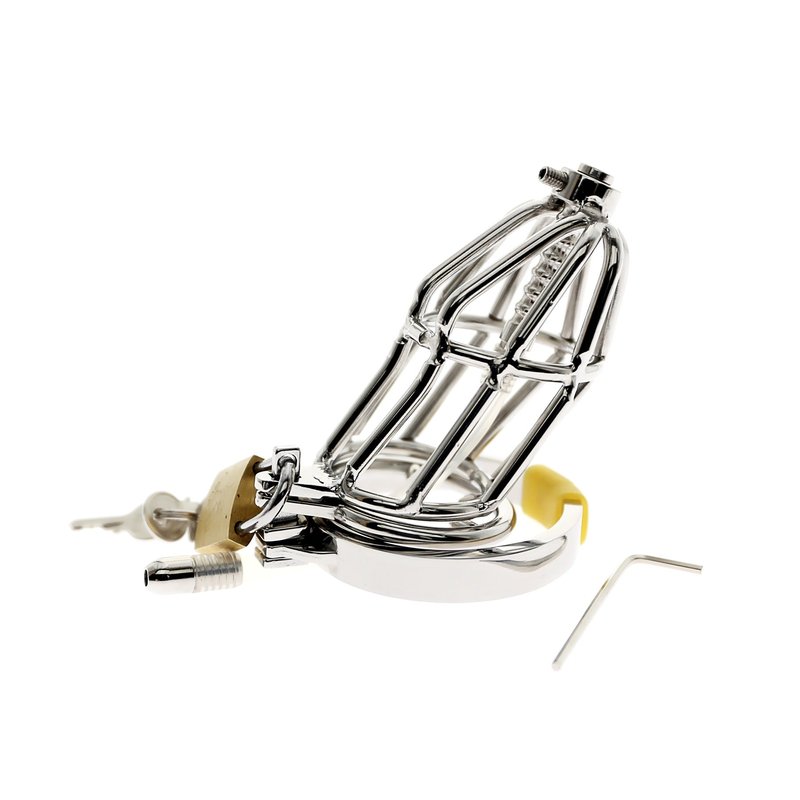 Men's Stainless Steel Chastity Lock with Multiple Sizes for Security