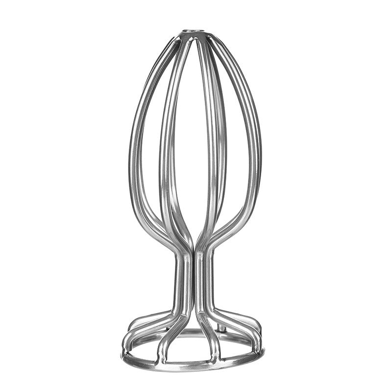 Metal Hollow Flared Anal Dilator Set with Round Base - Stainless Steel, Multiple Sizes