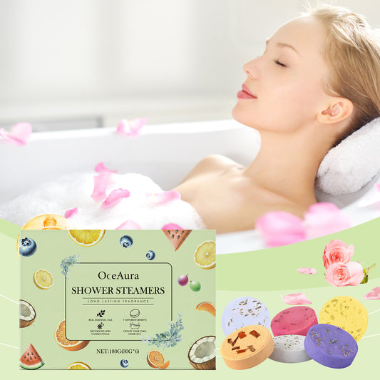 Aromatic Citrus Shower Steamers - 6 Pack for Relaxing Body Care
