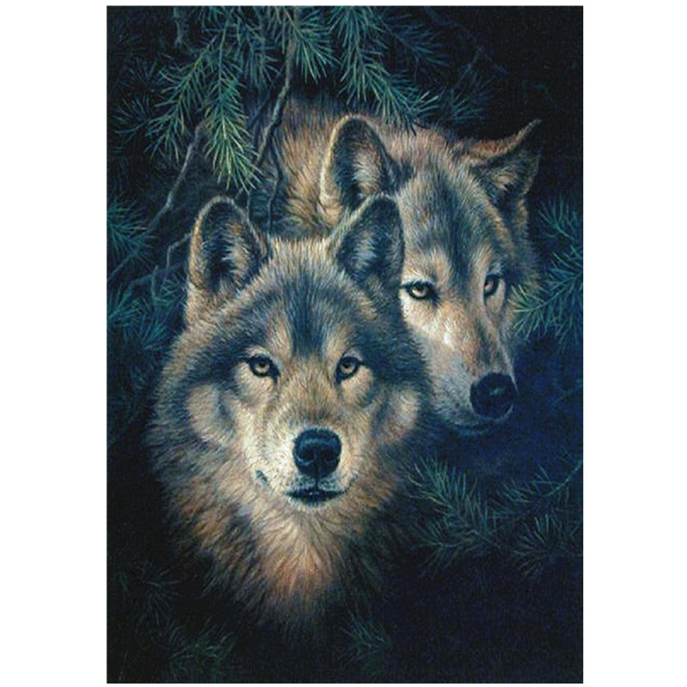 Diamond Painting Animal Fox Leaf Mosaic Kit - Round & Multi-Size Options