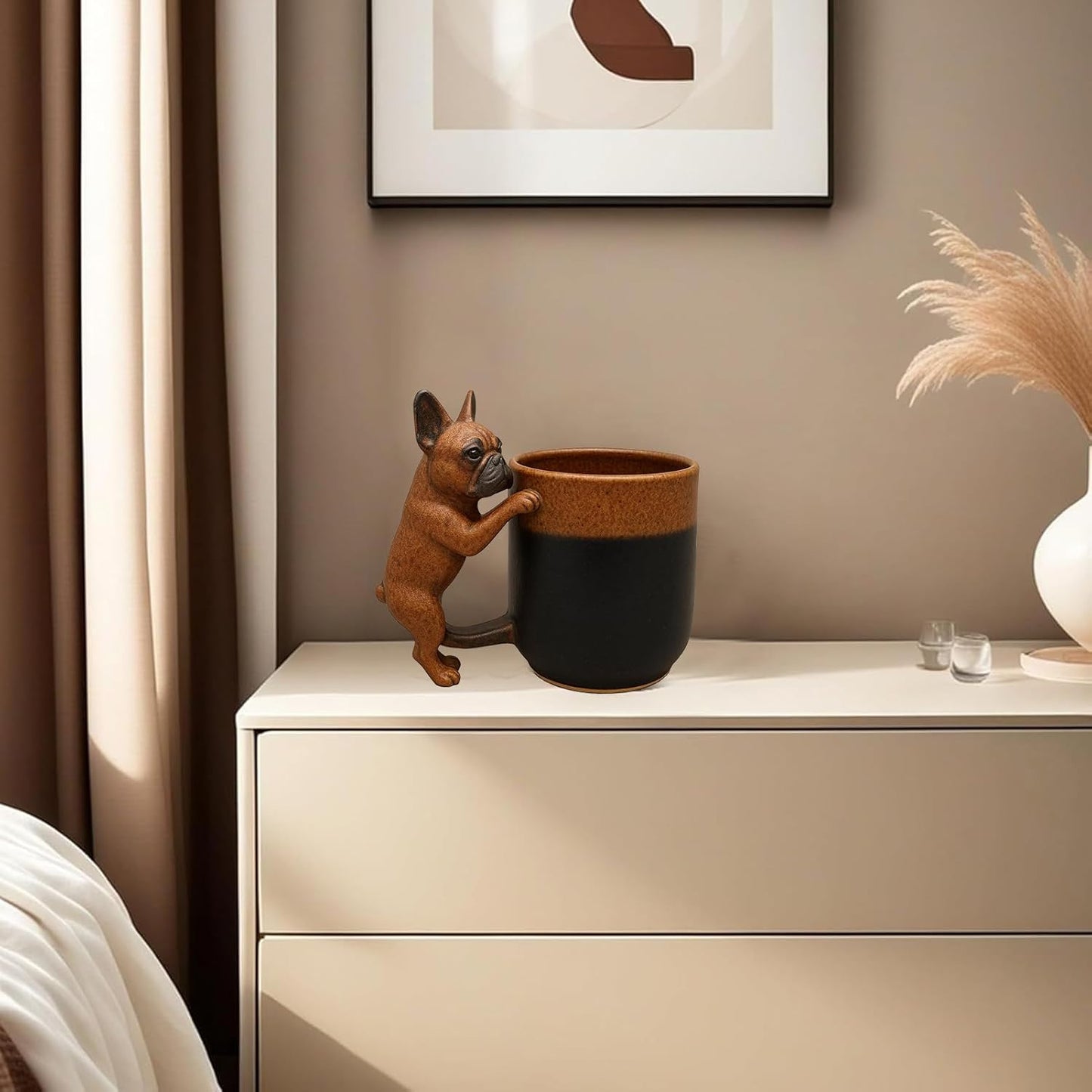 3D Handmade Dachshund Mug - Unique Ceramic Dog Coffee Cup