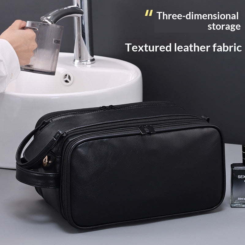 Three-Compartment Multifunctional Waterproof Men’s Toiletry Bag