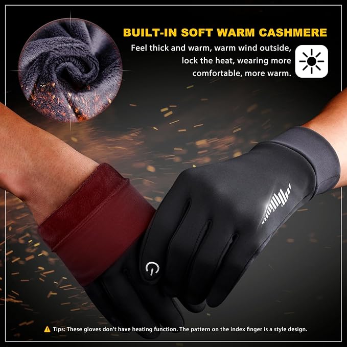 Premium Touchscreen Winter Gloves for Running, Cycling, Hiking