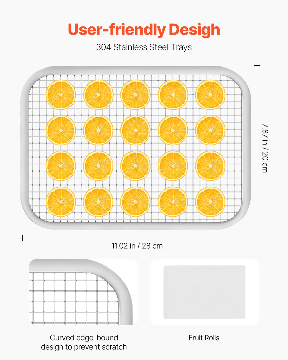 8-Tray Stainless Steel Food Dehydrator Machine 400W Jerky & Fruit Dryer