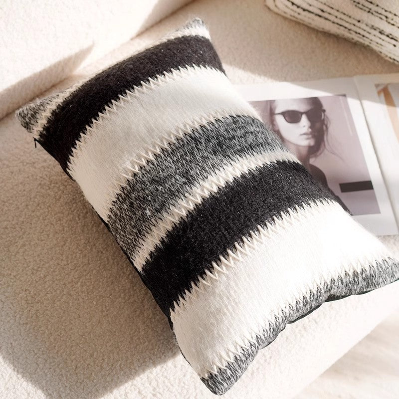 Modern Black and White Decorative Throw Pillow Cover Set - Various Styles and Sizes