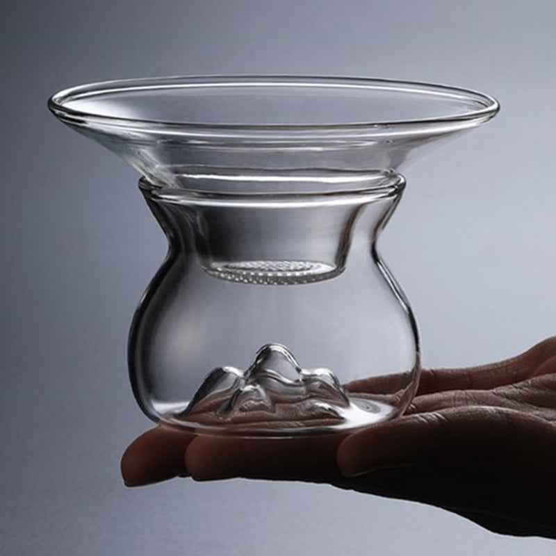Borosilicate Glass Tea Strainer with Integrated Filter - Modern Kitchen Accessory
