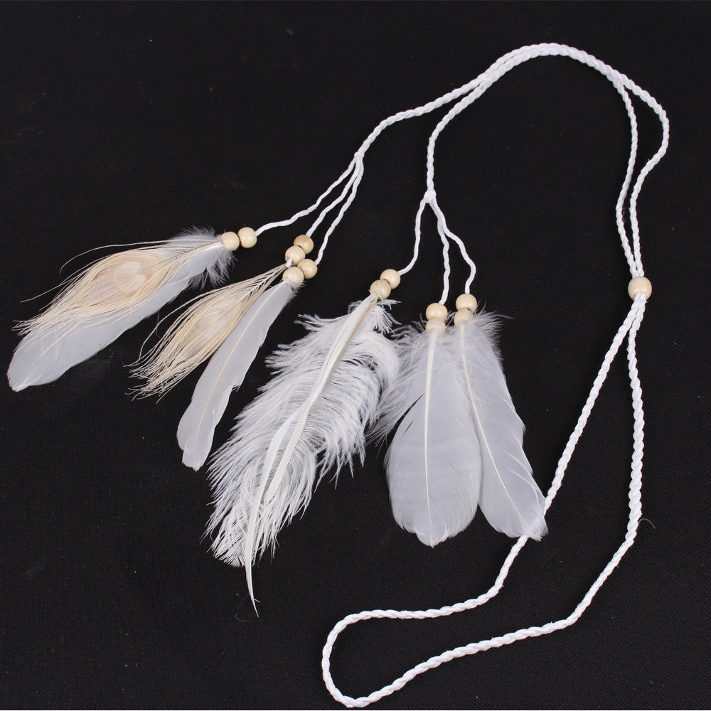 Ethnic Wind Beach Feather Hair Band & Hair Accessories Set - Bohemian Style