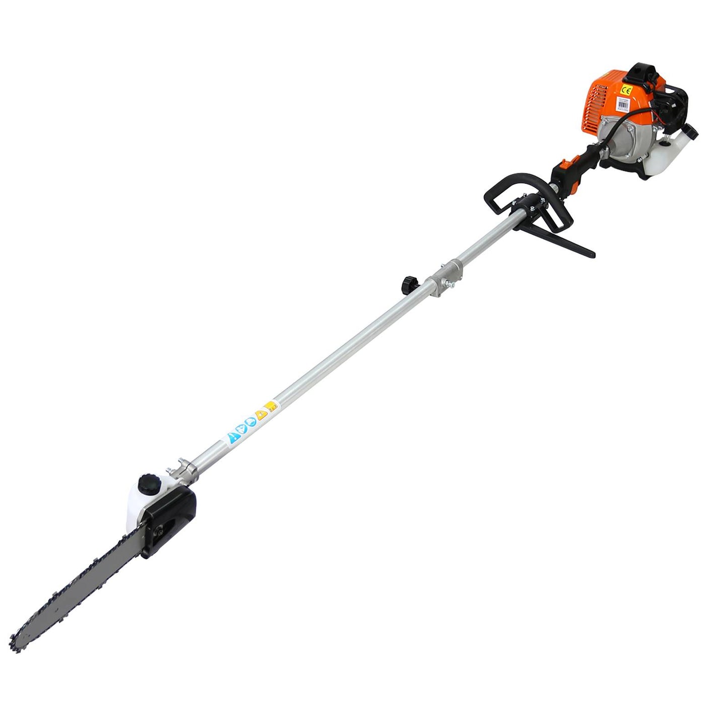 4-in-1 Gas Powered Multi-Functional Trimming Tool with Pole Saw, Hedge Trimmer & Brush Cutter