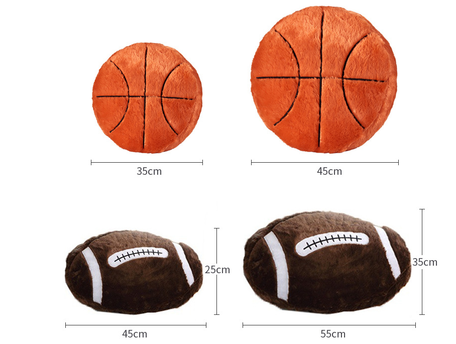Football Cushion Pillow for Leaning - Plush Winter Home Decor