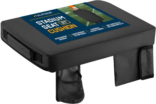 Portable Stadium Seat Cushion - Extra Thick 21x15 Inch with Pocket