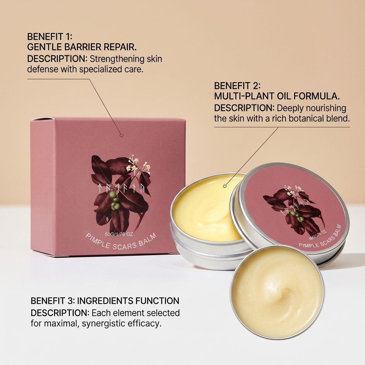 Tat Wax - Natural Skin Care Cream with Vitamin E & Plant Extracts 50g