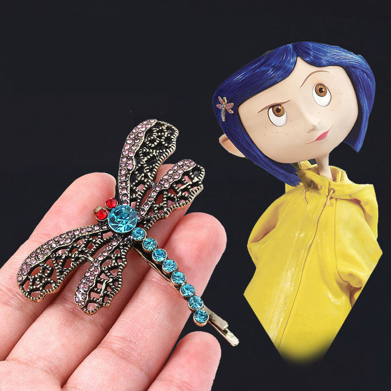 Retro Butterfly Hairpin - Blue