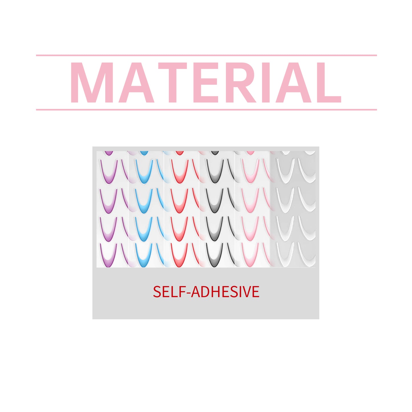 French Gradient Adhesive Nail Stickers - 23 Patch Set