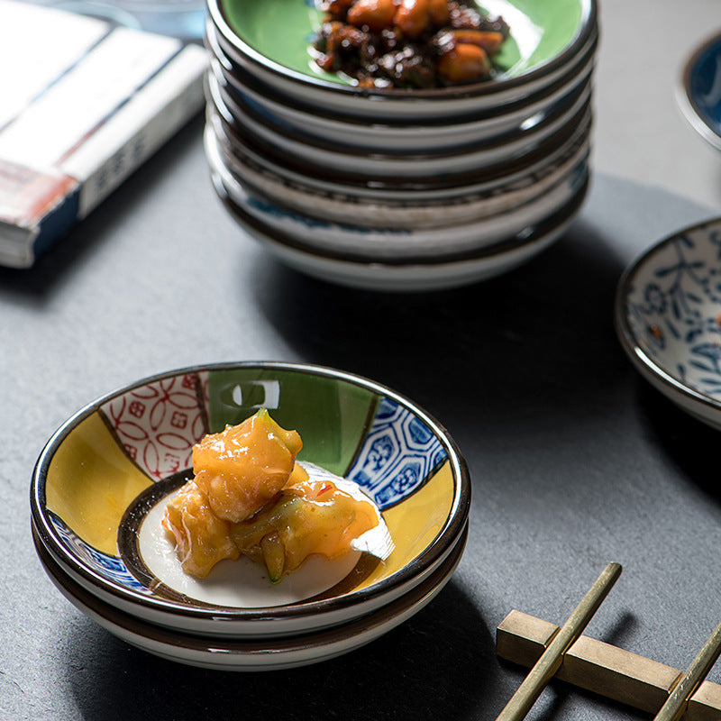 Japanese Ceramic Snack Dish - Hand-Painted & Microwave Safe