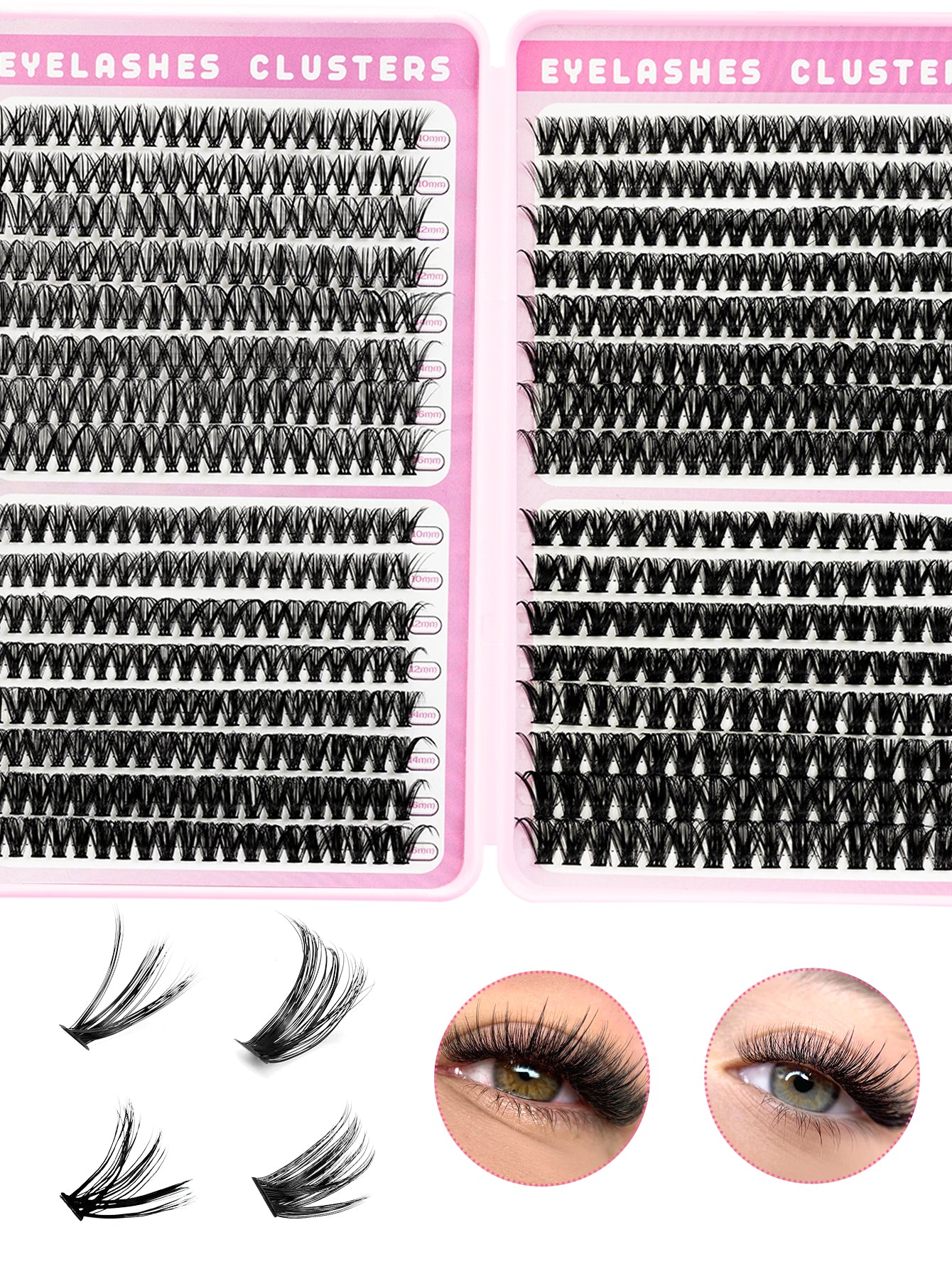 3D Multi-Layered False Eyelashes - Realistic, Soft & Natural Nude Makeup