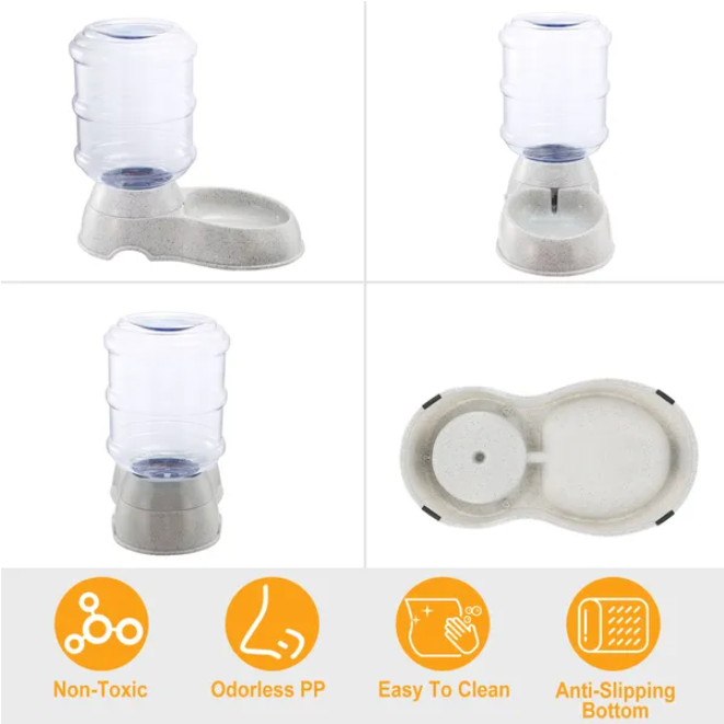 Automatic Gravity-Flow Pet Waterer - Easy Access Drinking Tool for Pets