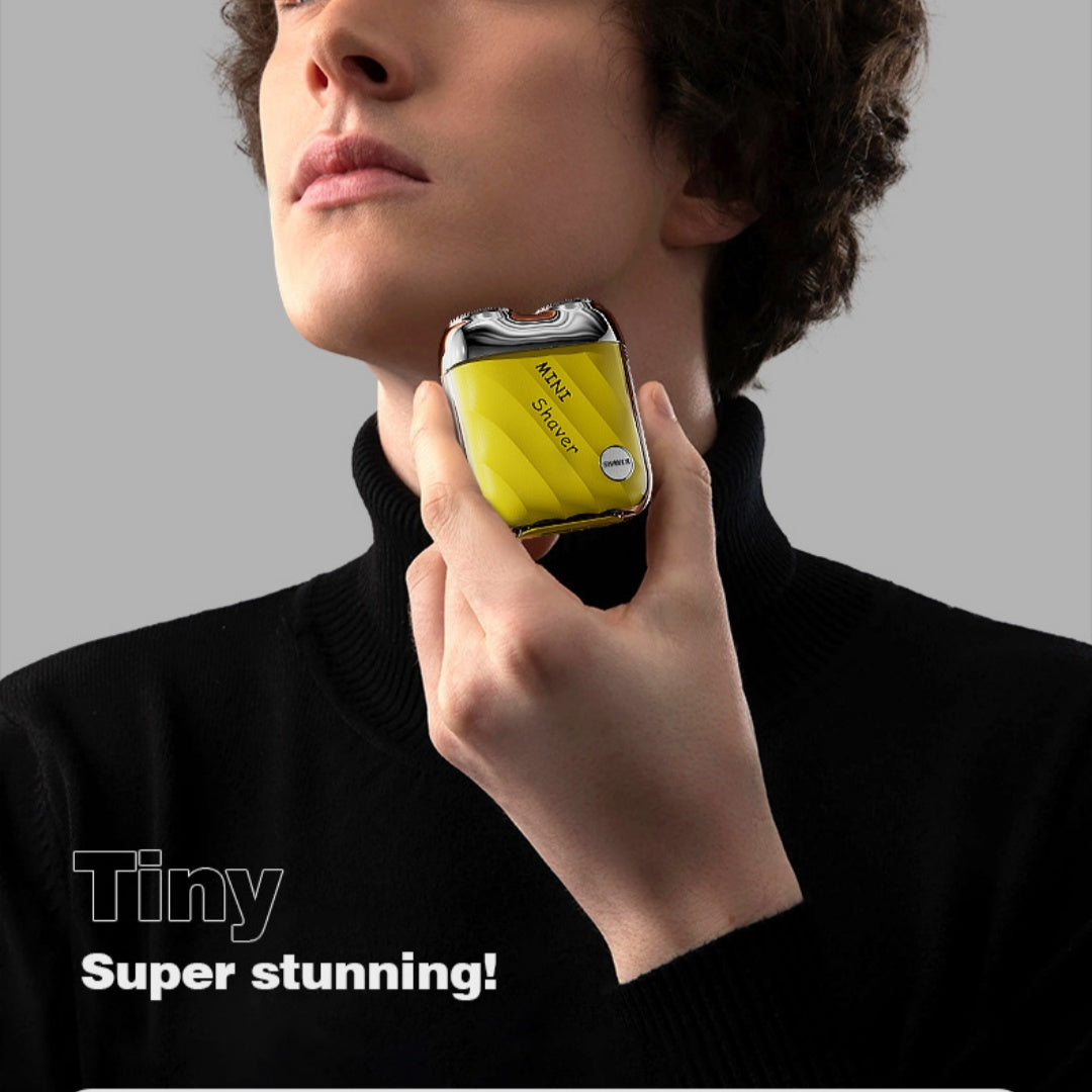 Portable Rechargeable Electric Shaver with Dual Cutter Head