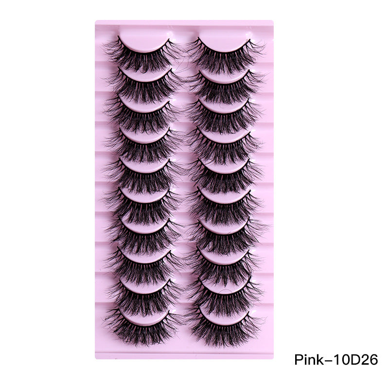 Natural Thick Curly False Eyelashes 10 Pairs Assorted Styles