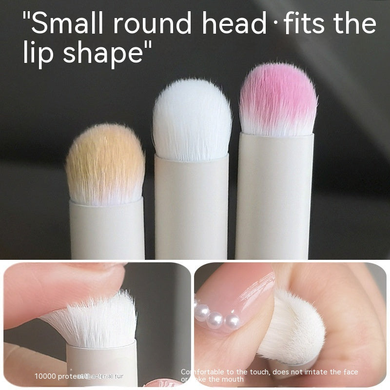 Mini Lip Brush Concealer Brush with Round Head for Makeup - Pink & Yellow Variants
