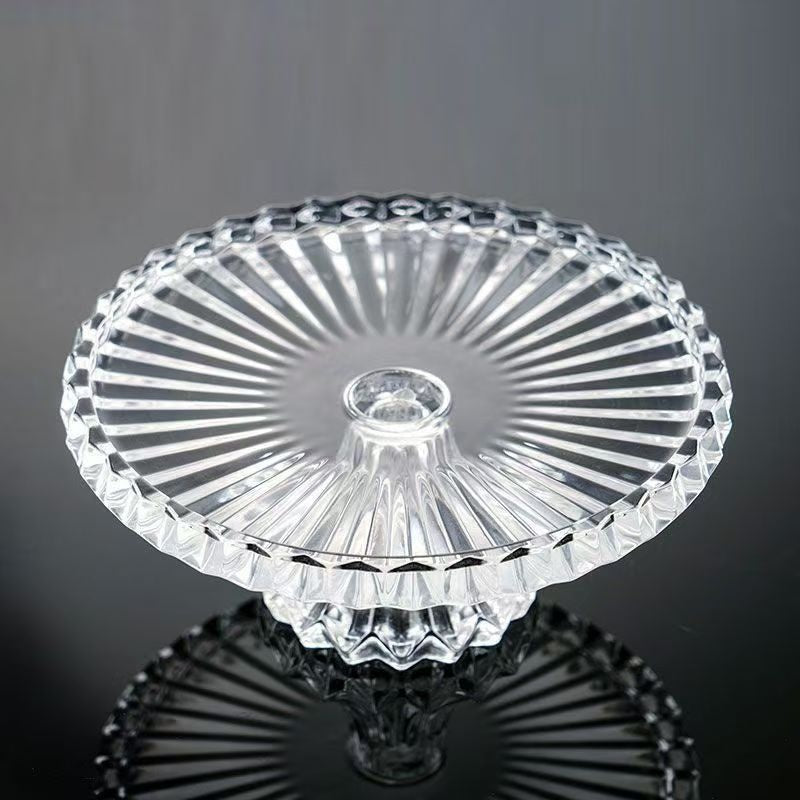 Elevated Glass Fruit and Candy Tray - Modern Minimalist Home Storage