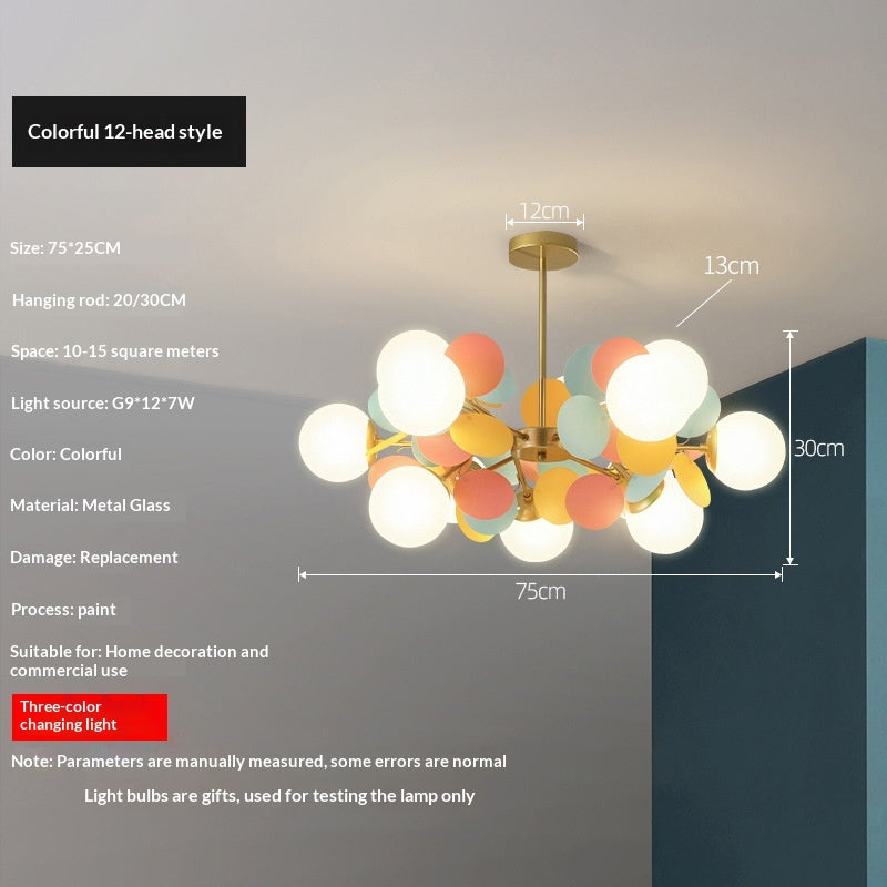 Creative Personalized Living Room Lamp with Adjustable Light Options - Cozy Bedroom Chandelier