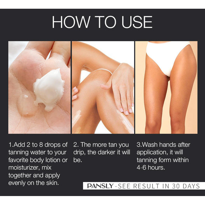 Natural Organic Self Tanning Drops - Hydrating Bronzing Serum for Face & Body