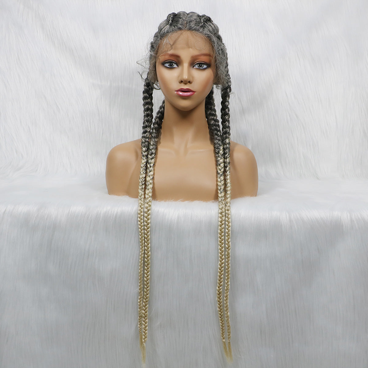 4 Strand Lace Braids Wig for All Hair Colors - Hand-Woven Hair Extension