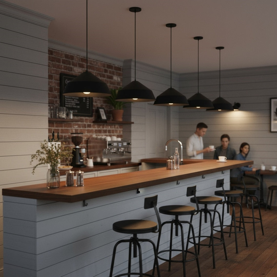 22-Inch Integrated LED Black Pendant Light Fixture