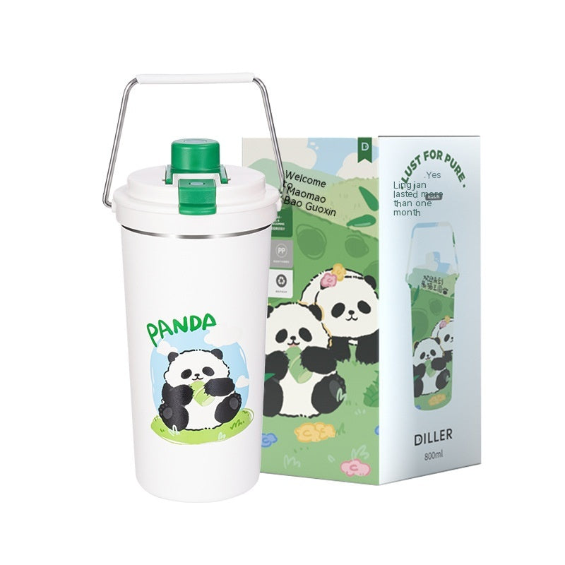 Insulated Panda Mug Stainless Steel Travel Water Cup Gift for Kids & Adults