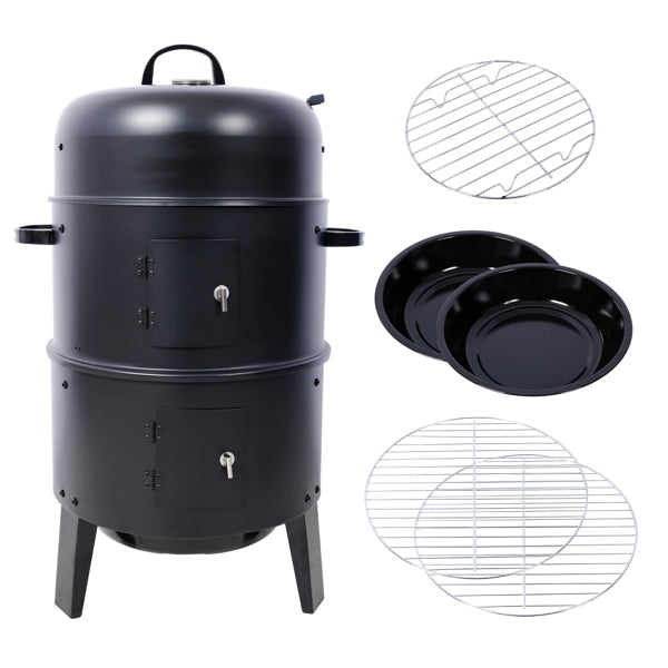 16-Inch Charcoal Smoker Grill - Portable Outdoor Cooking