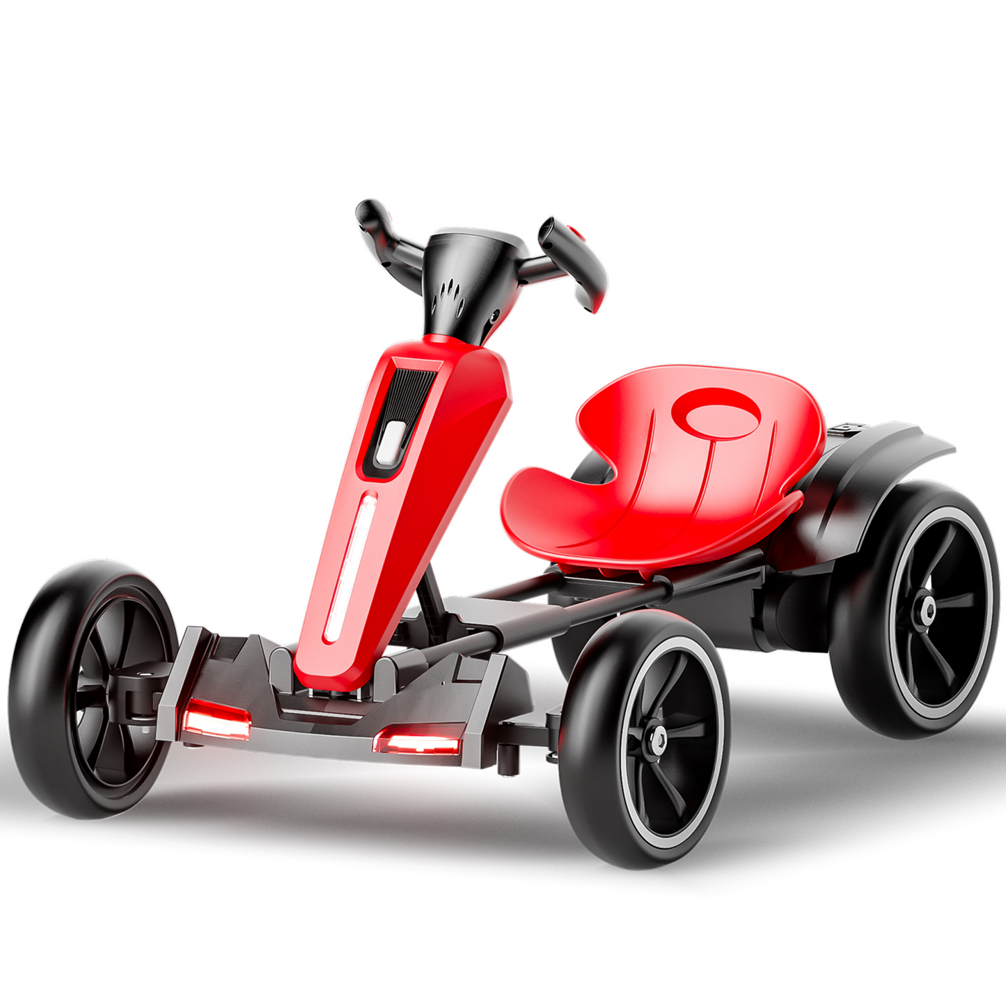 12V Electric Kids Go Kart with Adjustable Seat - Red