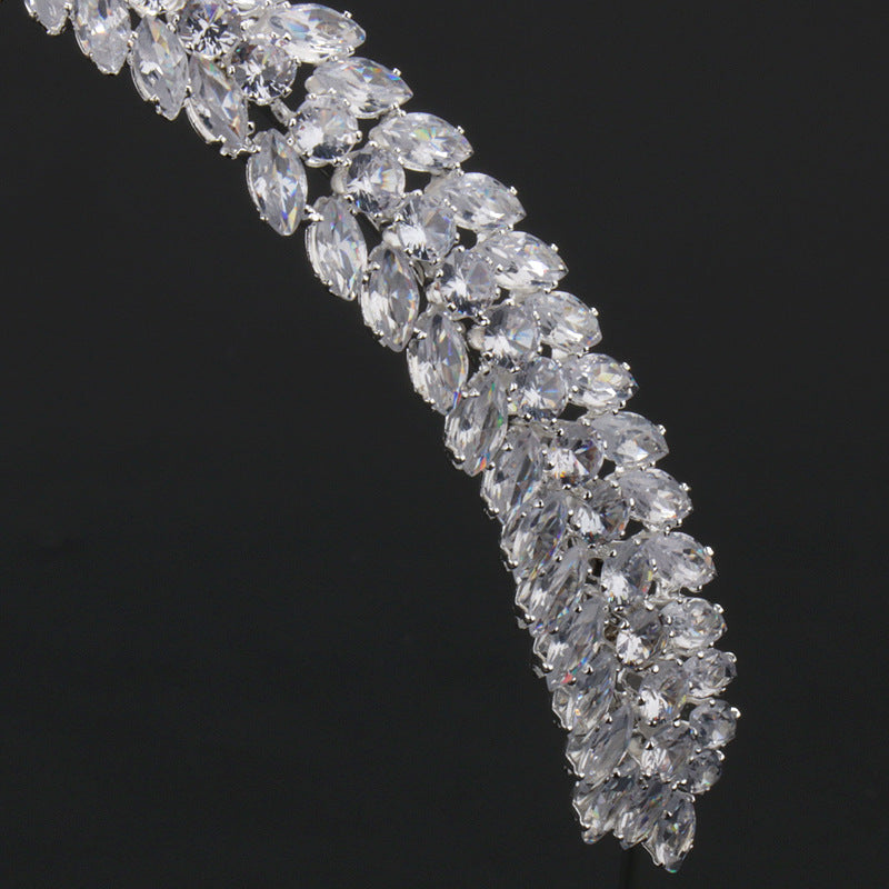 Zircon Crown Wedding Bride Hair Band - GSTG 004