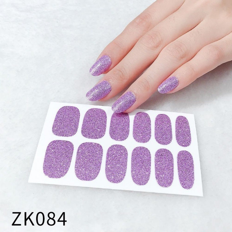 Waterproof Nail Stickers - Cute Peach Design