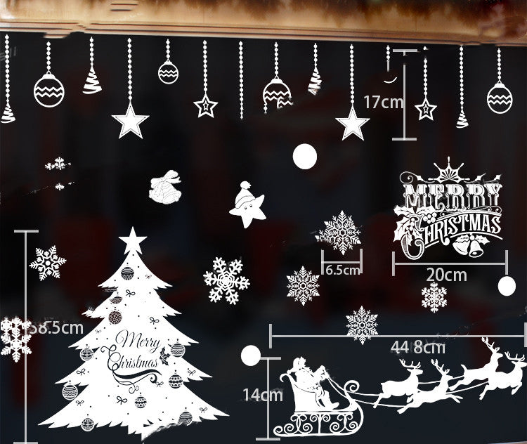 Festive Glass Window Stickers for Holiday Decor - Christmas Festival Decorations