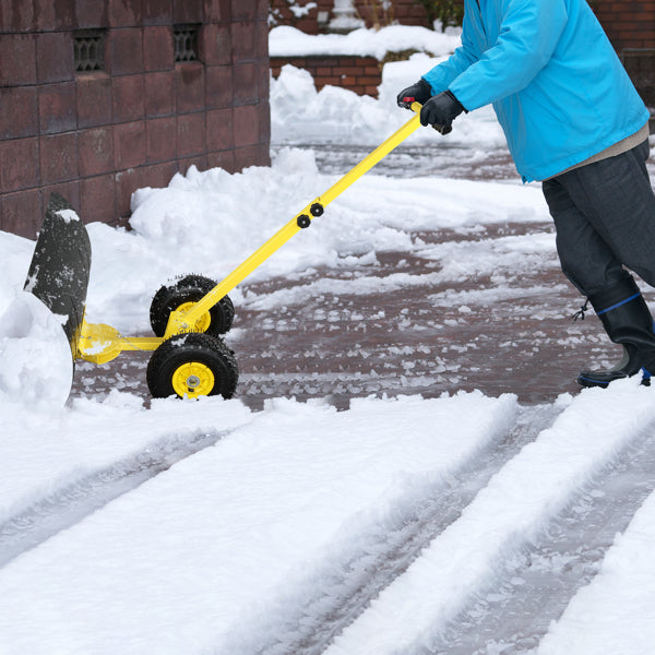 Adjustable Snow Plow for Vehicle or Lawn Use - Durable Metal Snow Removal Tool