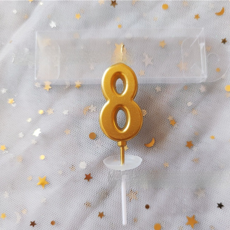 Digital Number Cake Candles Set for Birthday Baking Decoration - 50pcs