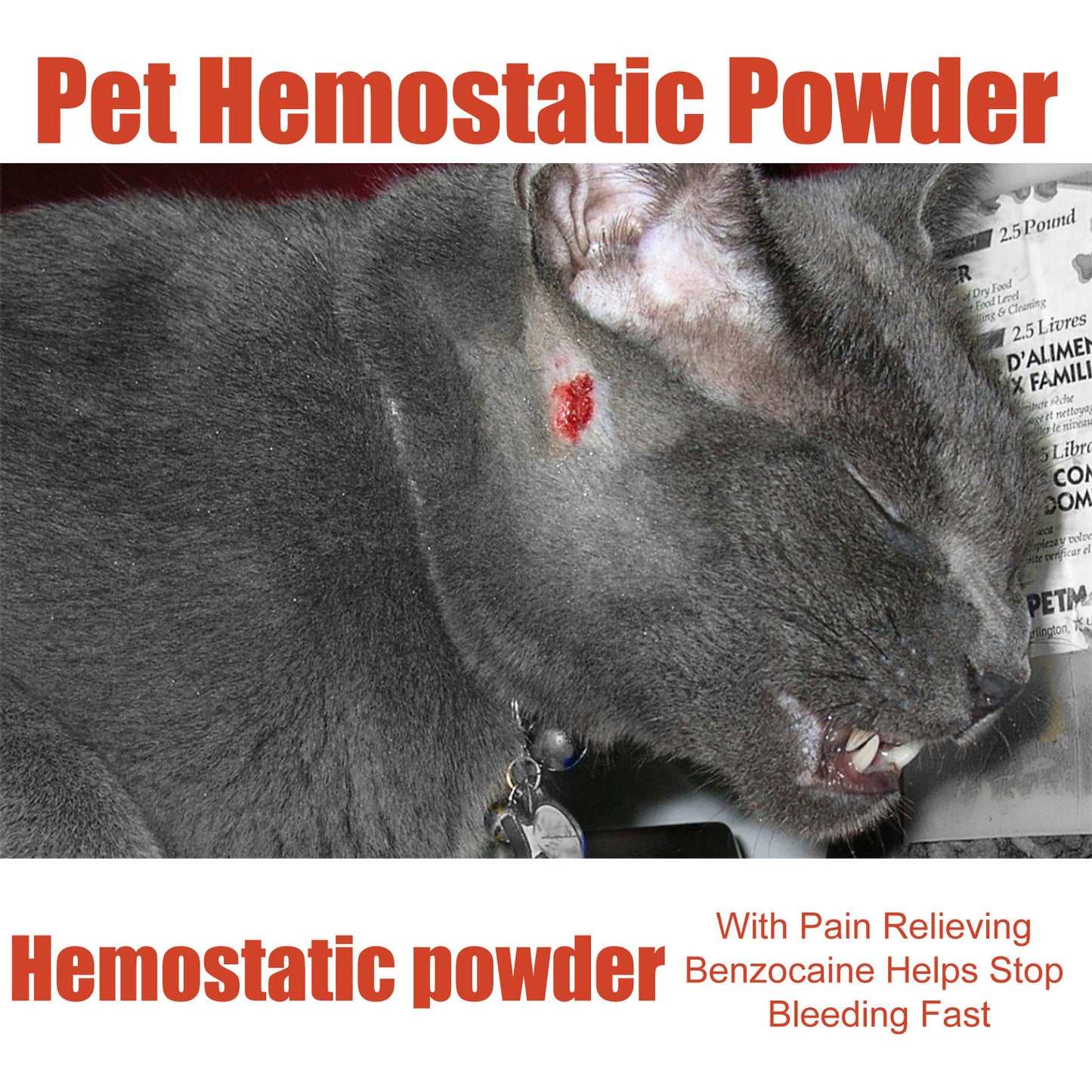 Pet Hemostatic Powder for Dogs and Cats - Fast Bleeding Stop Wound Care 50g