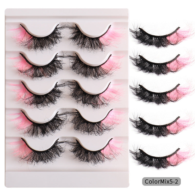 High Color Fried Curly False Eyelashes - Thick, Natural-Look Style