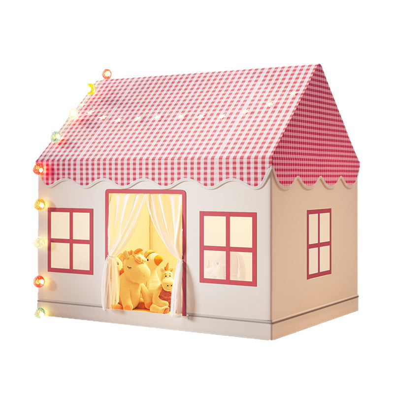 Children's Indoor Princess Tent with Star & Cotton Ball Lamps - Toddler Playhouse for Kids 4-6 Years