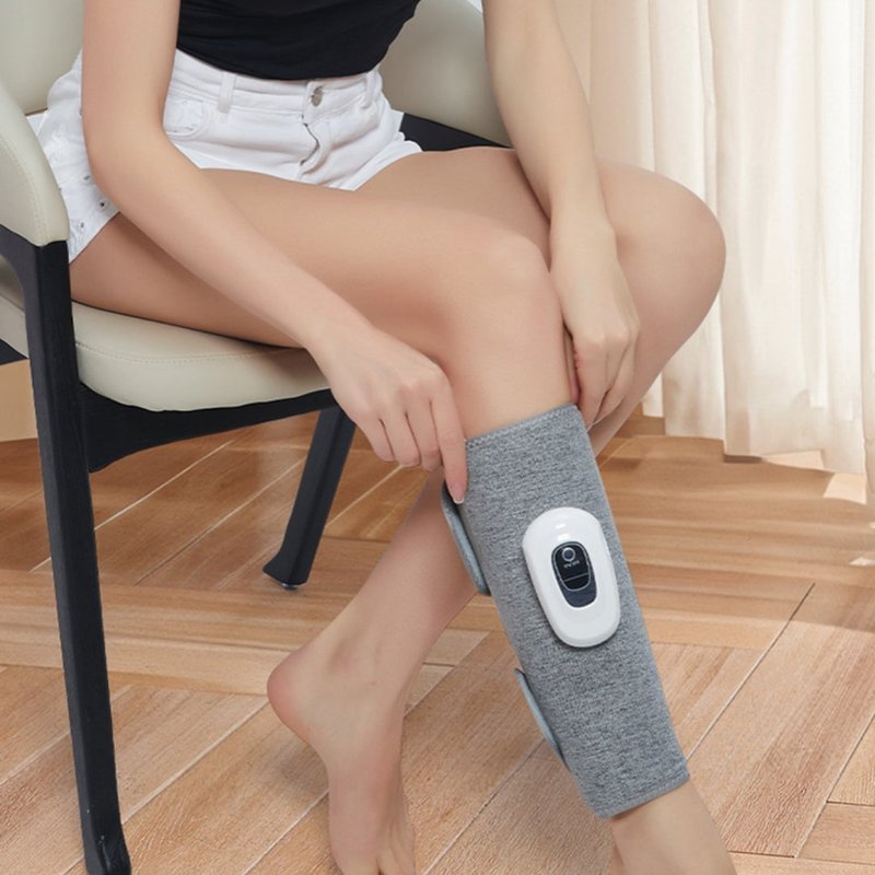 Air Wave Leg Massager Fully Automatic Meridian Therapy Device - Light Gray