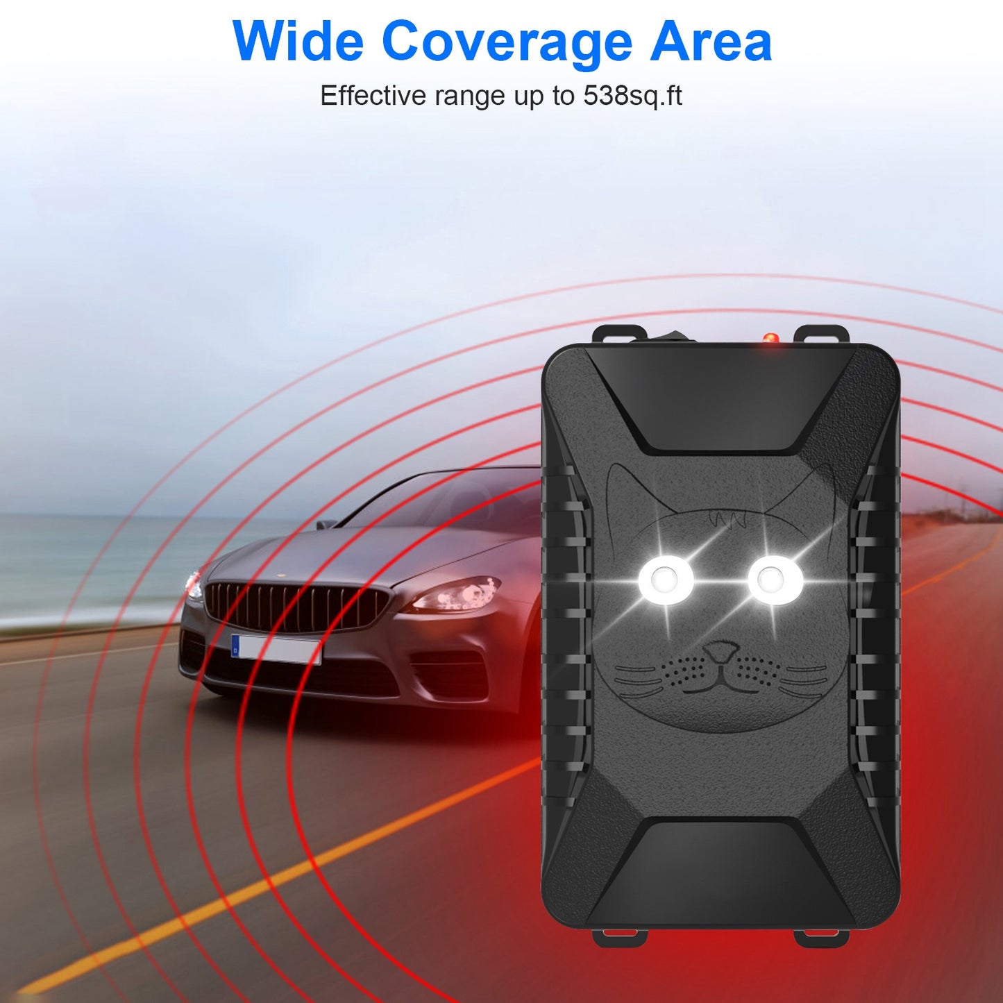 Under Hood Ultrasonic Rodent Repeller - 2 Pack with Multiple Power Sources