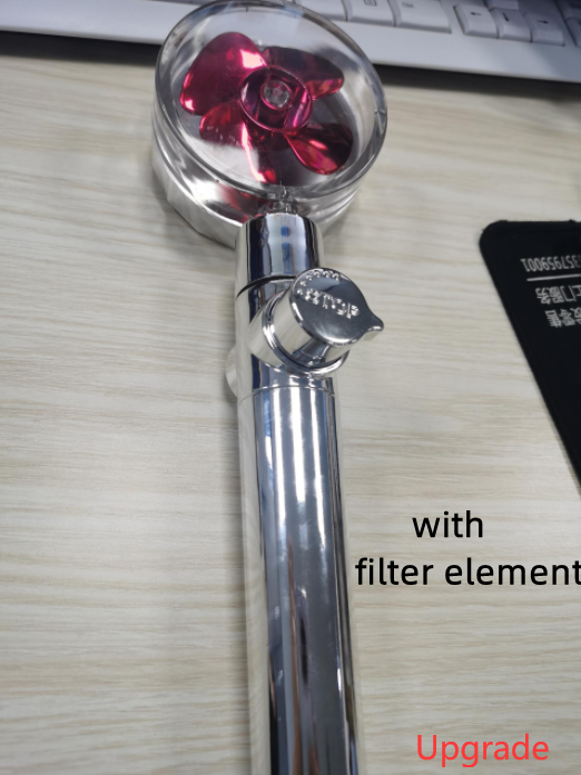 High Pressure Turbo Shower Head with Water Saving Feature & 360° Fan Extension