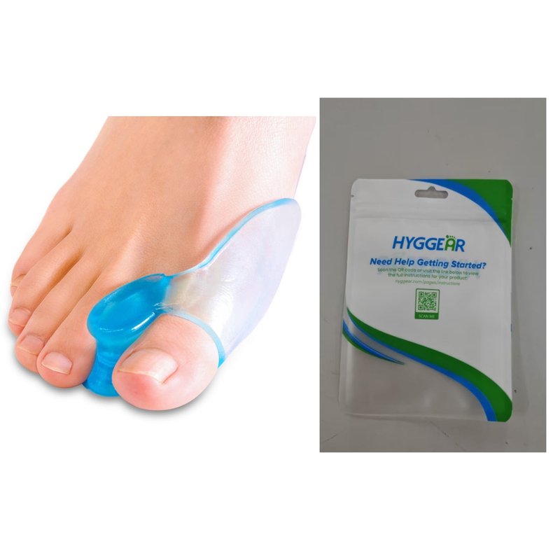Blue Toe Separator Pad for Hallux Valgus Correction - 2 Piece Set