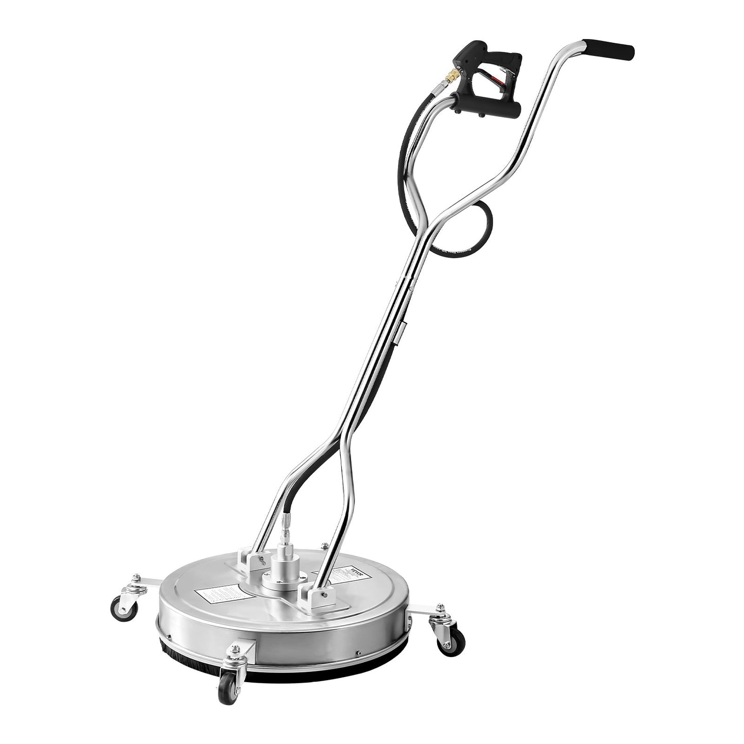 22-Inch Pressure Washer Surface Cleaner - 4500 Max PSI, Dual Wheels, Silver