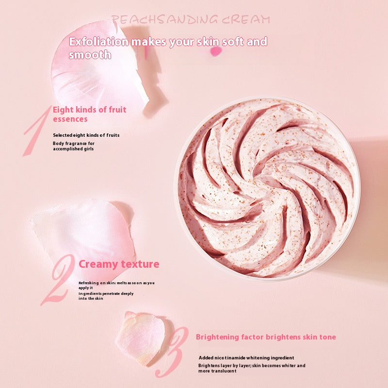Peach Moisturizing Body Scrub Cream - 200g Hydrating Exfoliator